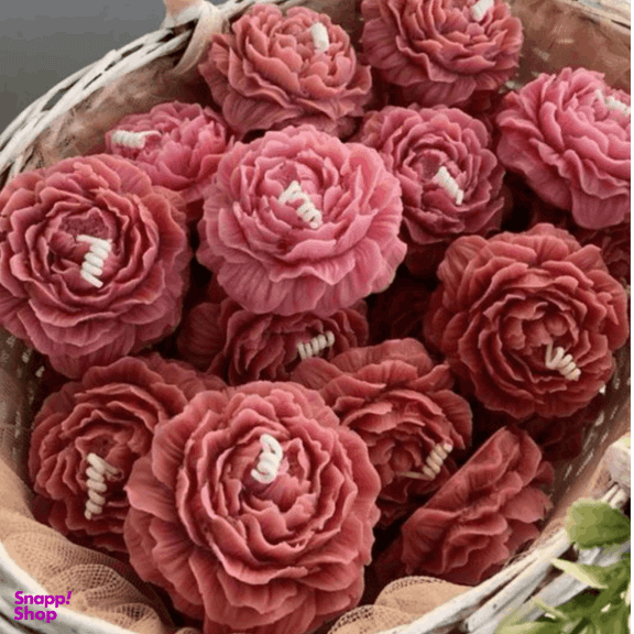 شمع مدل گل آلاله بسته 3 عددی