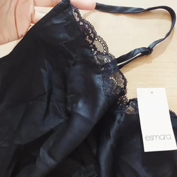 لباس خواب زنانه اسمارا مدل ساتن ابریشم کد 376 رنگ مشکی