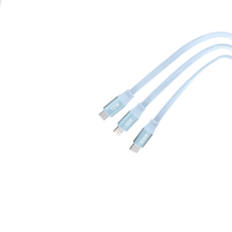 کابل تبدیل USB به لایتنینگ / MicroUSB / USB-C بیوا مدل C-22 طول 1.1متر