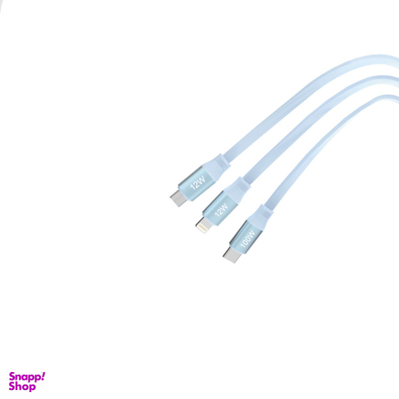 کابل تبدیل USB به لایتنینگ / MicroUSB / USB-C بیوا مدل C-22 طول 1.1متر