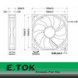 فن کیس ایتوک مدل 12-Ventilador