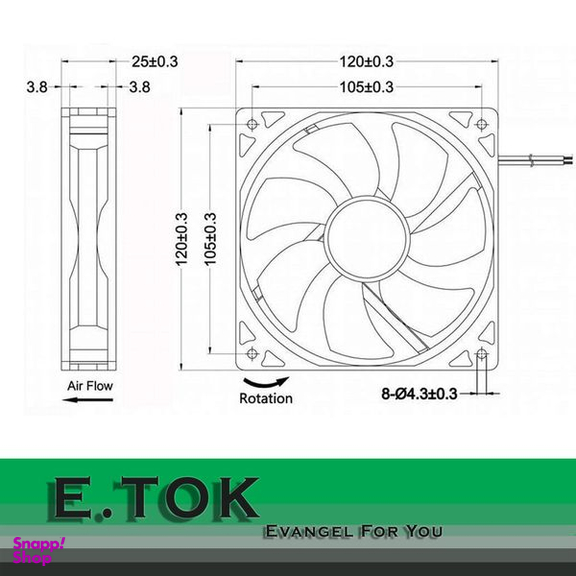فن کیس ایتوک مدل 12-Ventilador