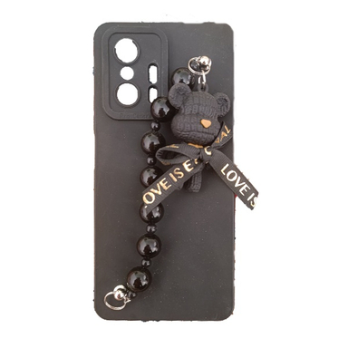 قاب گوشی موبایل مدل خرسی کد 111 مناسب شیائومی Mi 11t به همراه بند آویز مرواریدی