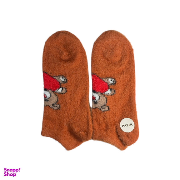 جوراب زنانه مچی پشمی طرح خرس کد 24241