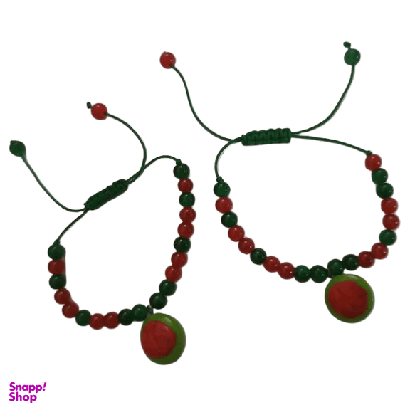 دستبند دخترانه مدل مروارید هندوانه ای کد 31312 بسته 2 عددی