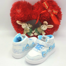 نیم بوت دخترانه مدل RO10219 رنگ سفید آبی