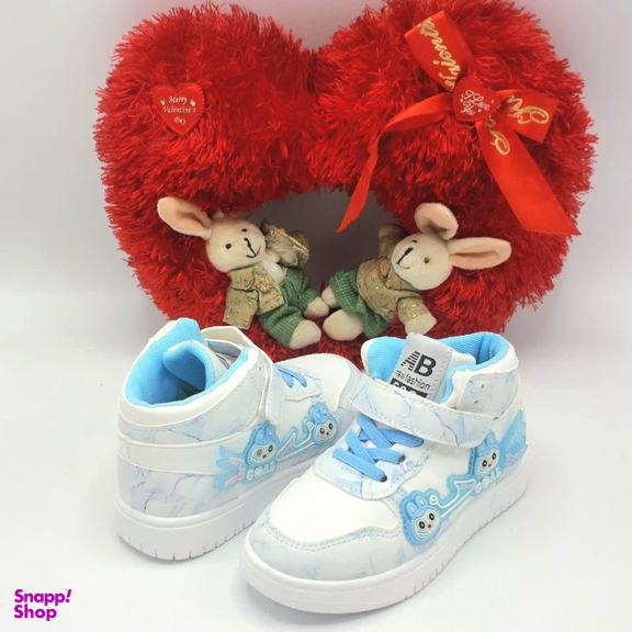 نیم بوت دخترانه مدل RO10219 رنگ سفید آبی