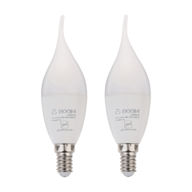 لامپ ال ای دی 7 وات بوم لایتینگ مدل شمعی پایه E14 بسته دو عددی
