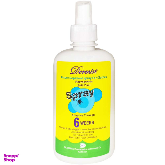 اسپری دافع حشرات درمین مدل Effective Through حجم 240 میلی لیتر