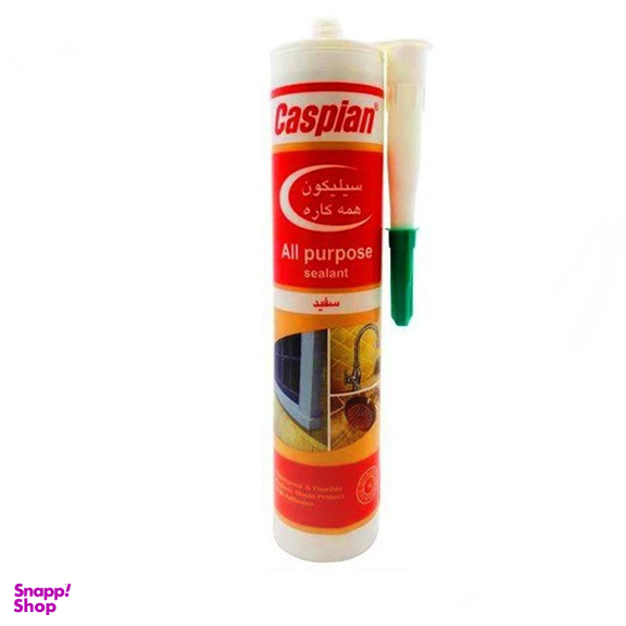 چسب سیلیکون آکواریوم همه کاره کاسپین مدل سفید حجم 300 میلی لیتر