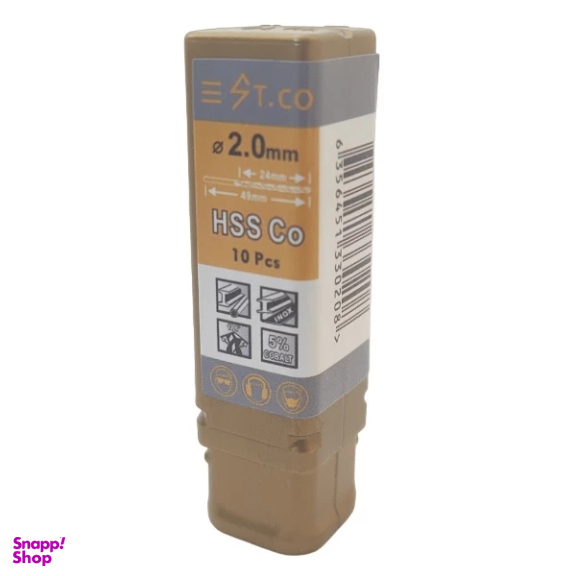 مته کبالت استیکو مدل Hssco سایز 2 میلی متر بسته 10 عددی