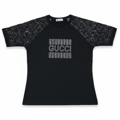 تیشرت راحتی زنانه کد T53006 رنگ مشکی