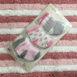 جوراب ساق کوتاه نوزادی لاندنی مدل 0503 بسته 3 عددی