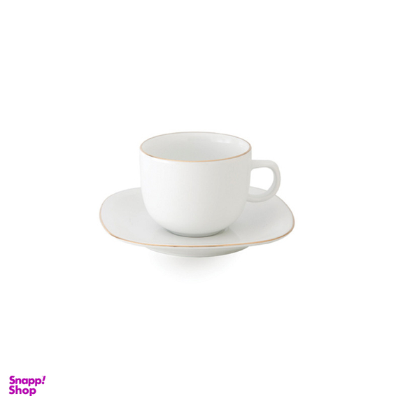 ست فنجان و نعلبکی 12 پارچه چینی زرین ایران سری کواترو مدل زرین کد 8 درجه سه