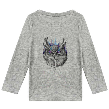 تیشرت آستین بلند پسرانه مدل جغد K116