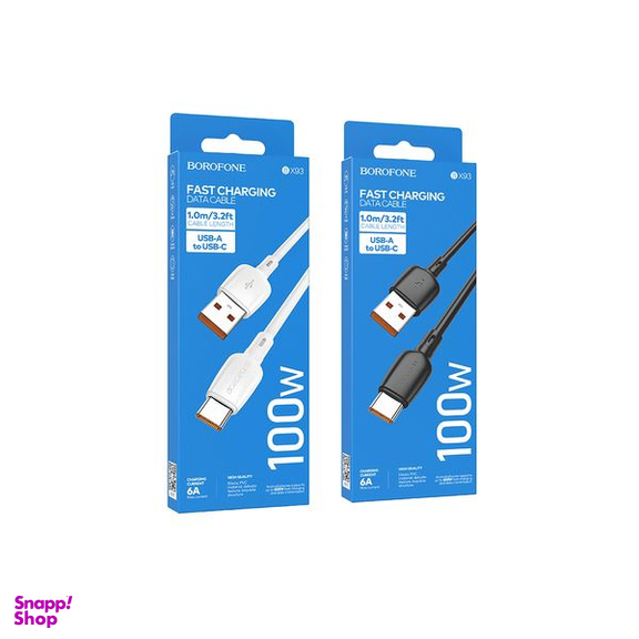 کابل تبدیل USB به USB-C بروفون مدل BX93 100W طول 1 متر