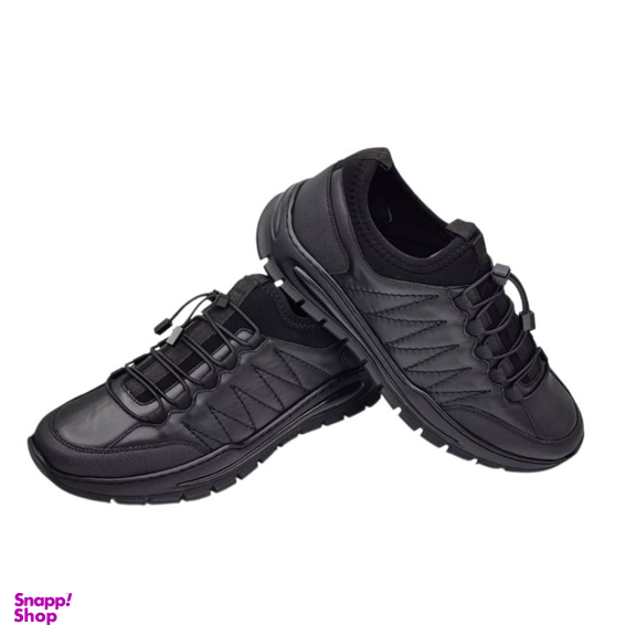 کفش طبی مردانه چرم ریباری مدل R100 رنگ مشکی