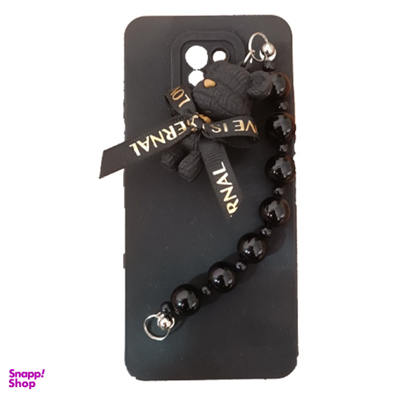 قاب گوشی موبایل مدل خرسی کد 111 مناسب شیائومی Note 9s / Pro به همراه بند آویز مرواریدی