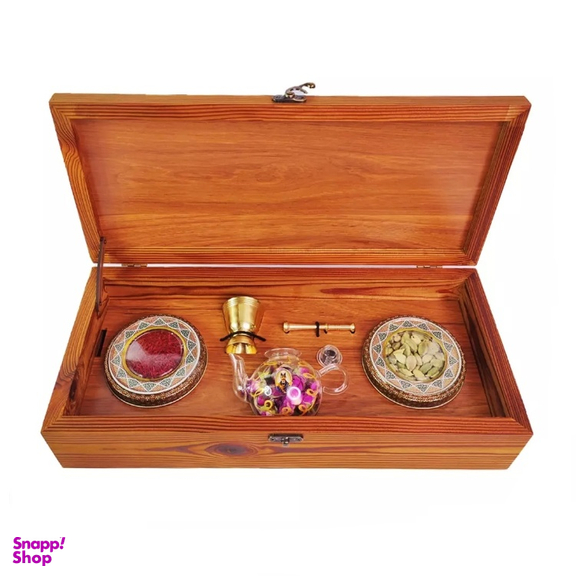 جعبه هدیه زعفران و هل ستاره زعفرانیه مدل آریان کد 02