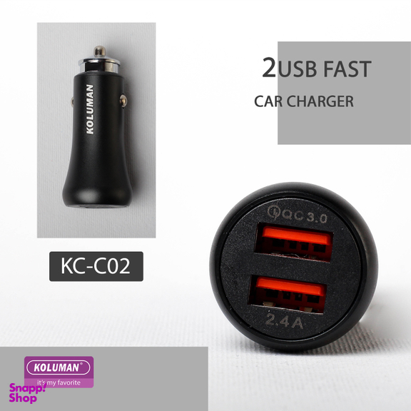 شارژر فندکی 20 وات کلومن مدل KC-C02 همراه کابل USB-C