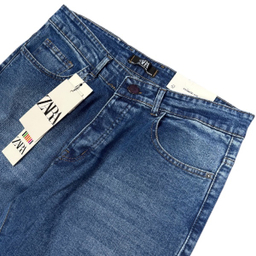 شلوار جین مردانه مدل اسلیم فیت طرح ZARA کد 10844 رنگ آبی