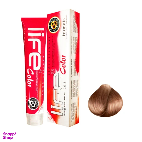 رنگ مو لایف شماره 7.7 رنگ بلوند نسکافه ای حجم 100 میلی لیتر