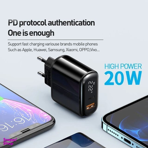 شارژر دیواری 20 وات مک دودو مدل CH-7170