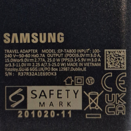 شارژر موبایل 25 وات سامسونگ مدل EP-TA800 به همراه کابل تایپ سی سهند کد K160