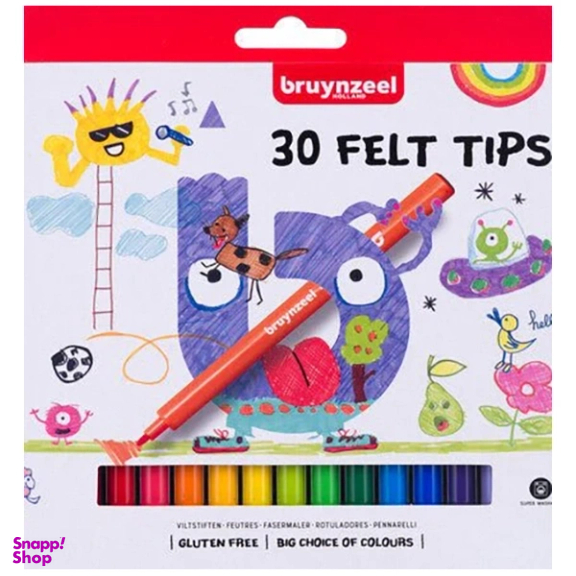 ماژیک نقاشی 30 رنگ برونزیل مدل Bruynzeel 60121230