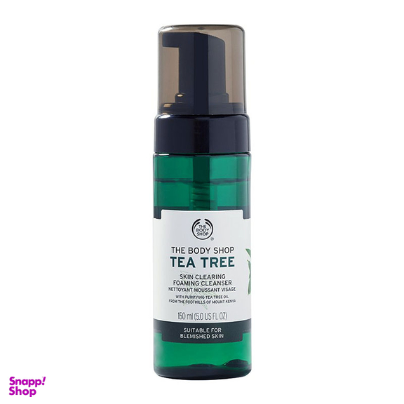 فوم پاک کننده آرایش بادی شاپ مدل Tea Tree Skin Cleanser Foam حجم 150 میلی لیتر