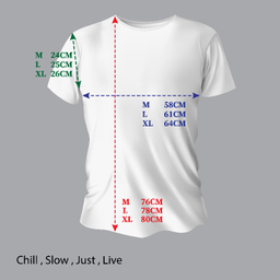 تیشرت زیگ مدل chill out رنگ آبی