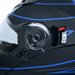 کلاه کاسکت بلوتوث دار ردلاین مدل +939 رنگ مشکی آبی