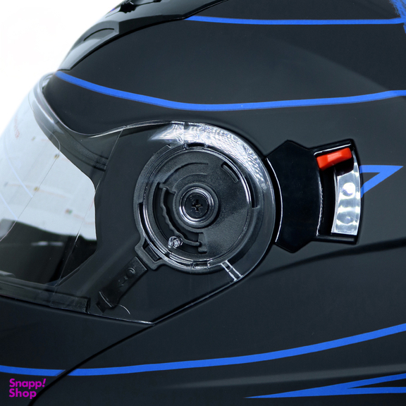 کلاه کاسکت بلوتوث دار ردلاین مدل +939 رنگ مشکی آبی