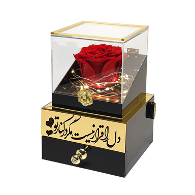 گل رز جاودان مدل موزیکال کوکی طرح دل را قرار نیست