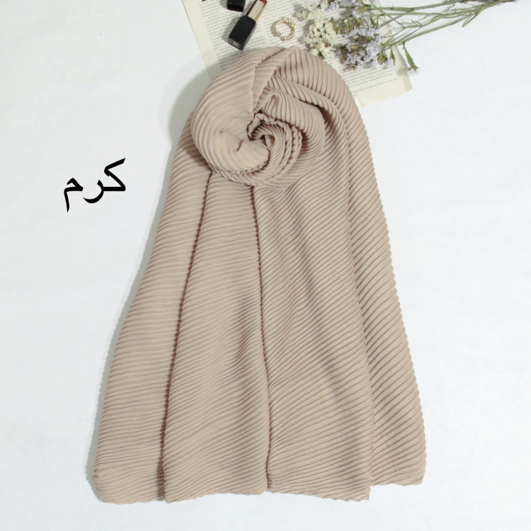 شال ساده پلیسه طرح آرمیتا کد ana9503