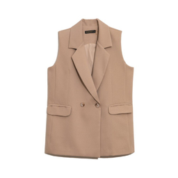 جلیقه رسمی زنانه برنس مدل نوژه رنگ نسکافه ای