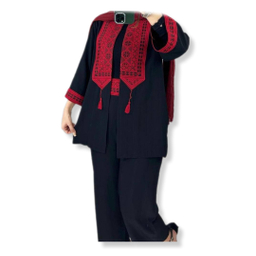 ست مانتو و شلوار زنانه طرح سنتی کتیبه کد 003