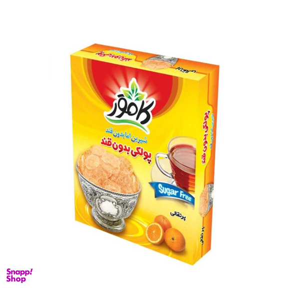 پولکی شیرین بدون قند پرتقالی کامور وزن 150 گرم