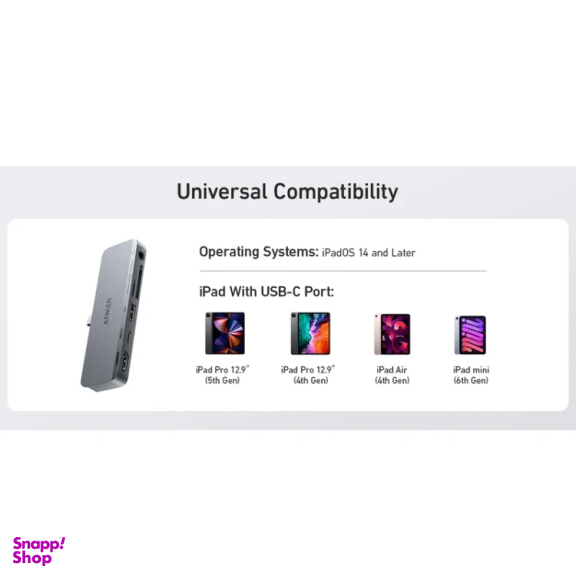 USB هاب 6 پورت Type-C انکر مدل 541 USB-C Hub 6in1