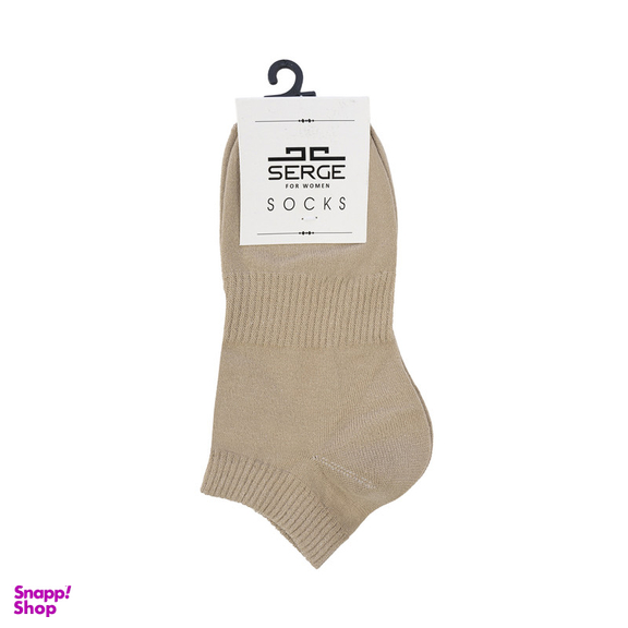 جوراب ساق کوتاه زنانه سرژه مدل 255160 رنگ کرم