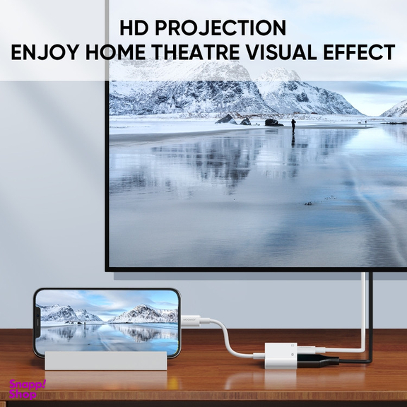 مبدل لایتنینگ به لایتنینگ / HDMI جوی روم مدل S-H141