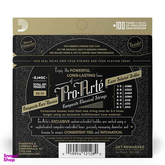 سیم گیتار کلاسیک داداریو مدل EJ45C