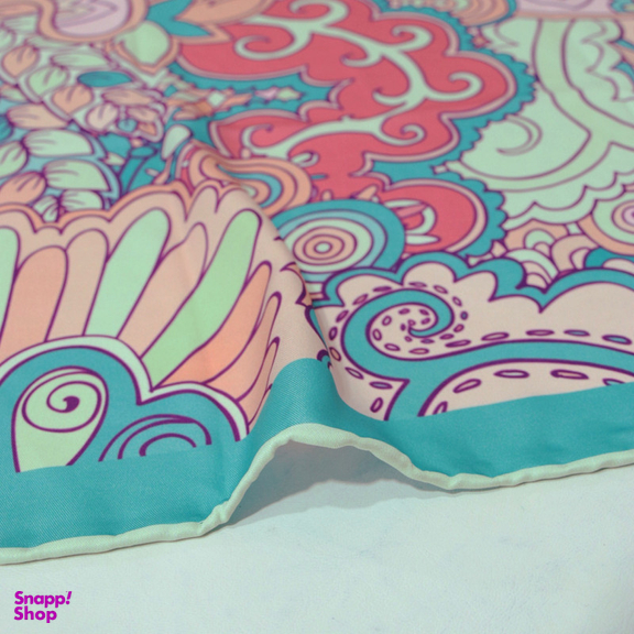 روسری زنانه آنالیا مدل ابریشم مزونی کد a-5077