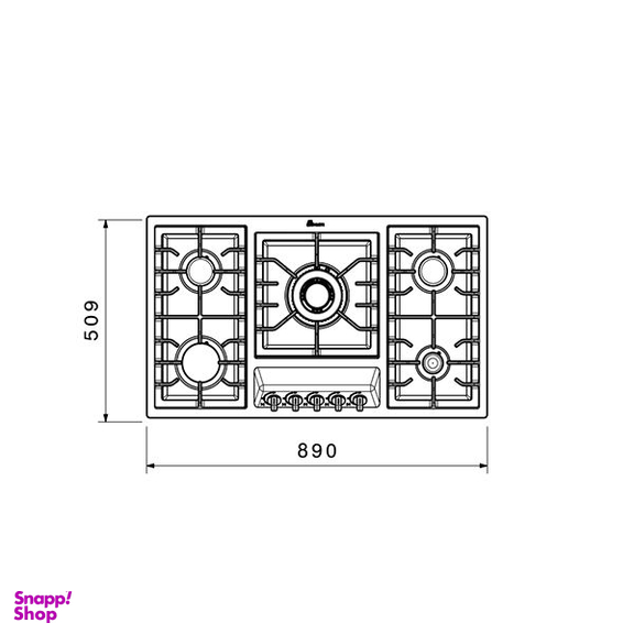 اجاق گاز صفحه ای بیمکث مدل 5099
