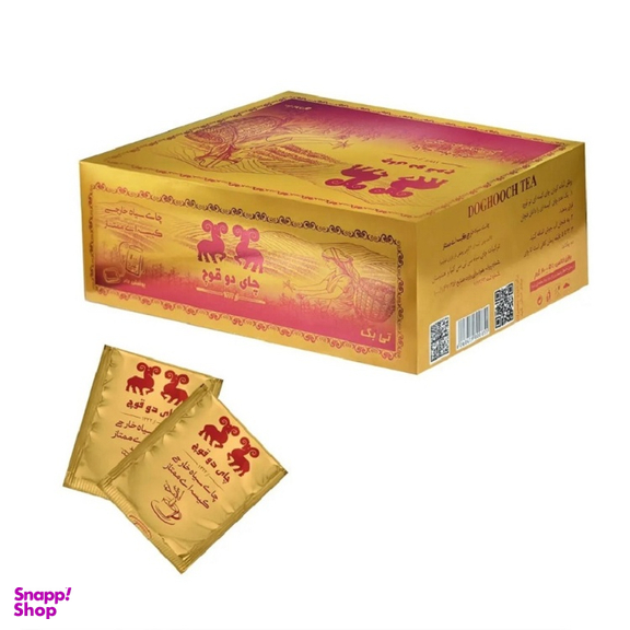 چای سیاه خارجی ممتاز کیسه ای پوشش دار دو قوچ بسته 100 عددی