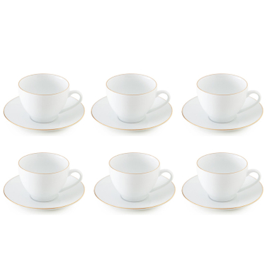 ست فنجان و نعلبکی 12 پارچه چینی زرین ایران مدل سوئدی 9 زرین درجه یک