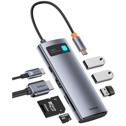 هاب 7 پورت Type-C بیسوس مدل Metal Gleam Series BS-OH146