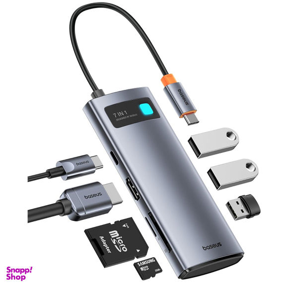 هاب 7 پورت Type-C بیسوس مدل Metal Gleam Series BS-OH146