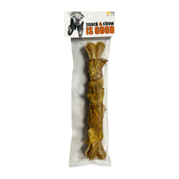 تشویقی سگ شهرپت مدل ایزگود استخوان دورپیچ سیرابی وزن 140 گرم