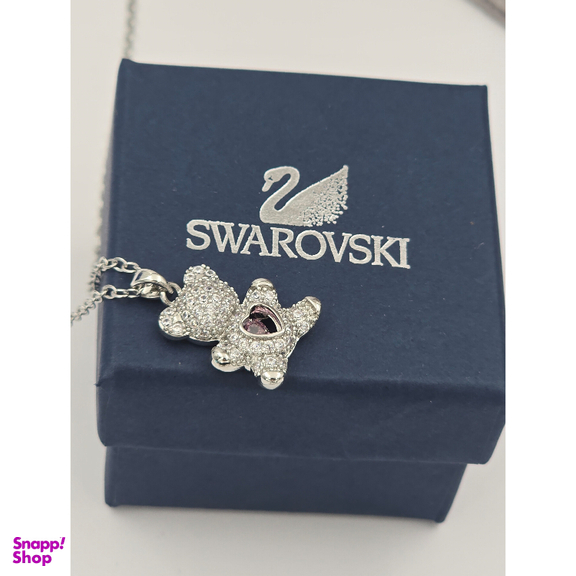 گردنبند زنانه وای اس ایکس کریستال سواروسکی طرح تدی کد swaryy